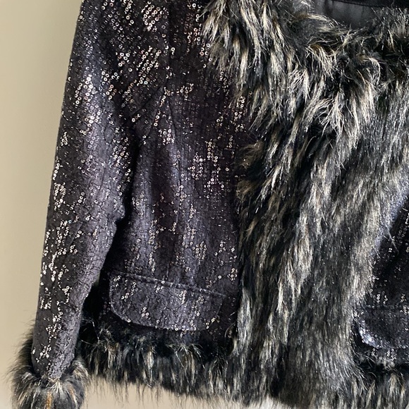 Giambattista Valli for impulse fur and sequin coat size xs - Picture 4 of 6